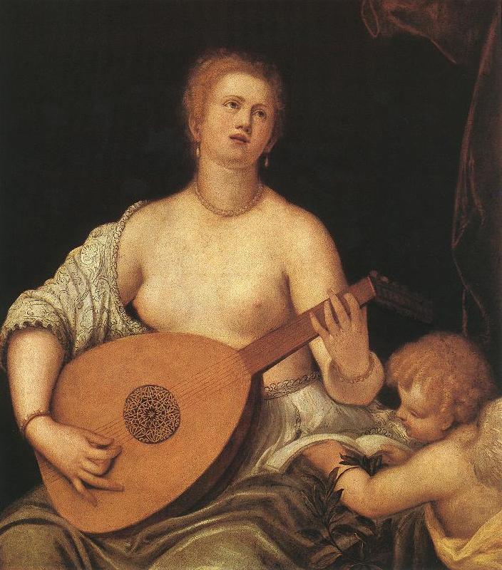 MICHELI Parrasio The Lute-playing Venus with Cupid ASG